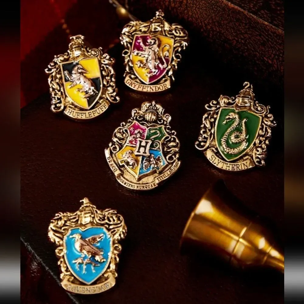 Harry Potter Hogwarts House Enamel Pins - Set Of 5